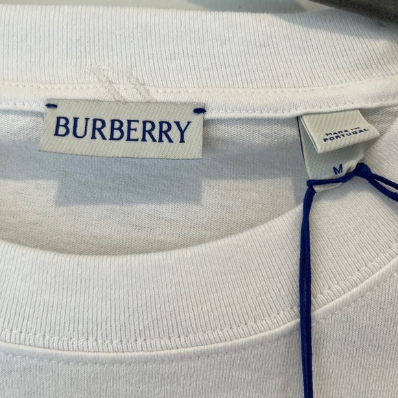 SALE!! BURBERRY Logo Tee EKD Hardware White Cotton 2024 Sz M - Picture 4 of 7